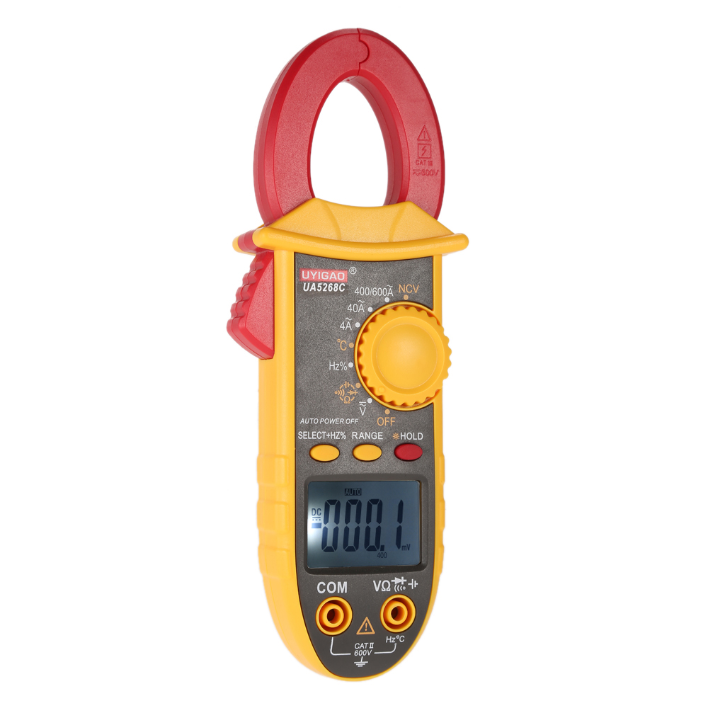 Portable LCD Digital Clamp Meter Electronic Multimeter multimetro Voltage Current Tongs Resistance Temperature Frequency Tester