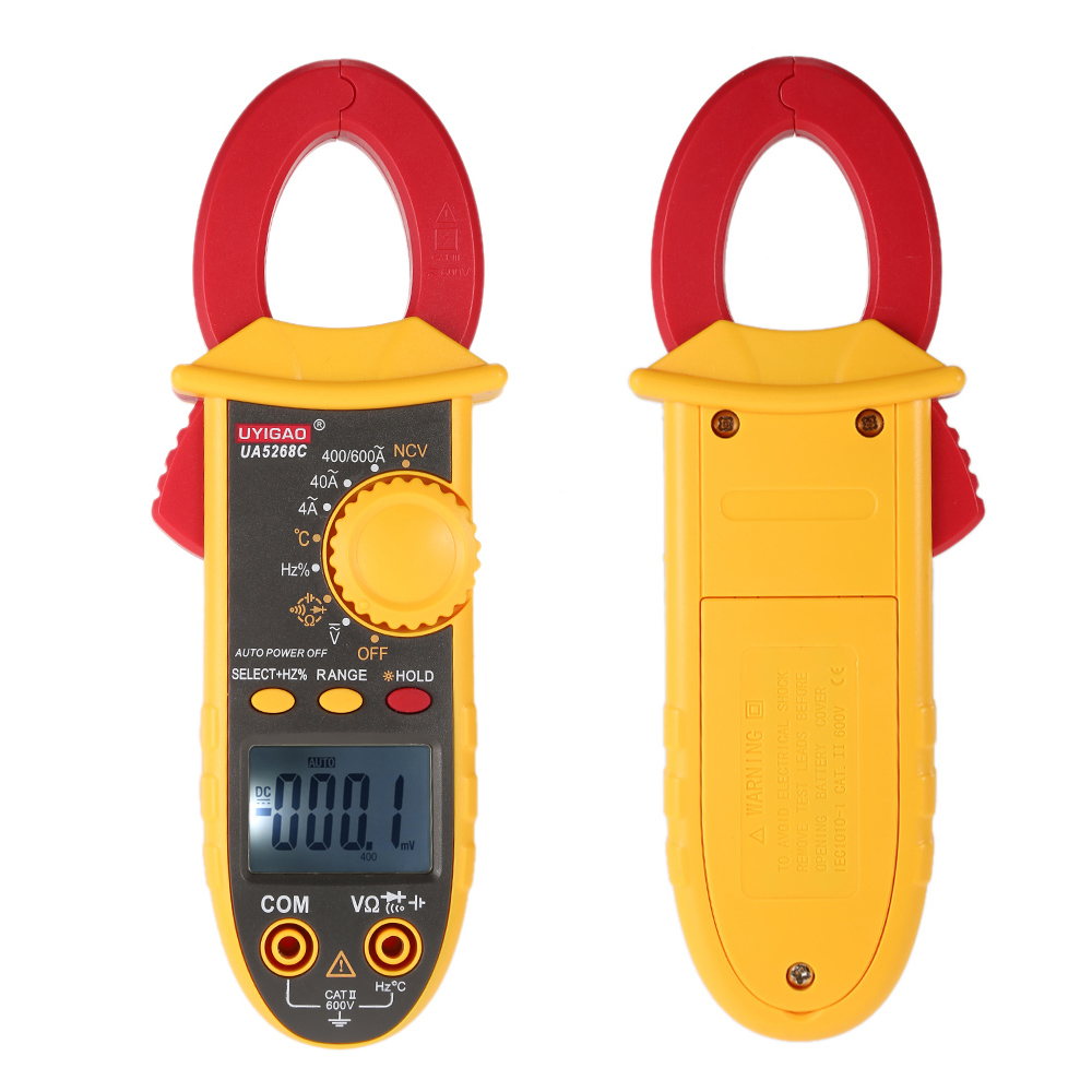 Portable LCD Digital Clamp Meter Electronic Multimeter multimetro Voltage Current Tongs Resistance Temperature Frequency Tester