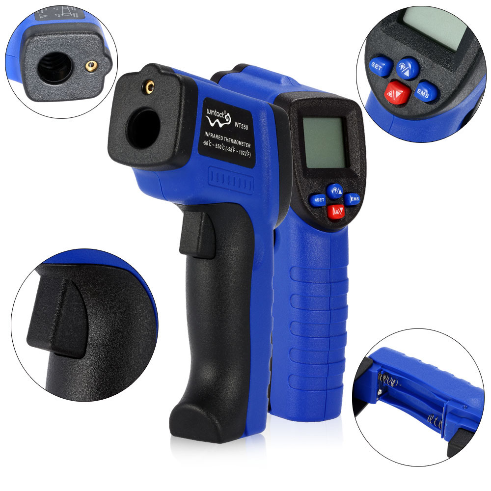Handheld Digital Laser IR Infrared Thermometer Non Contact Laser termometro Temperature Tester diagnostic tool Pyrometer 50~550C