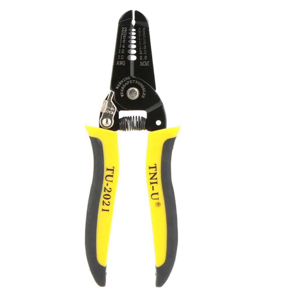 TU 2021 Multi tool Precise Wire Stripper Cutter Clamp Steel Wire Cable Cutter Plier Tool Stripping Hand Repair Tool 22 10AWG