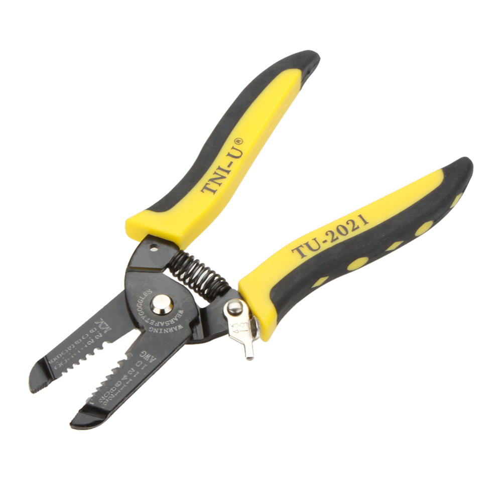 TU 2021 Precise Wire Stripper Cutter Tool Clamp Steel Wire Cable Cutter Plier Tool Stripping Hand Repair Tool 22 10AWG