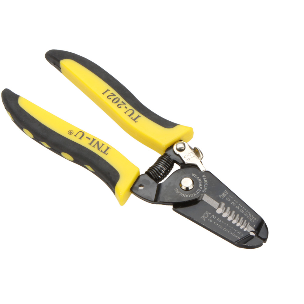 TU 2021 Precise Wire Stripper Cutter Tool Clamp Steel Wire Cable Cutter Plier Tool Stripping Hand Repair Tool 22 10AWG