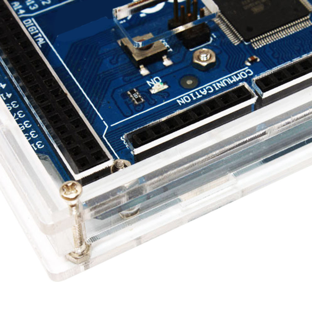 Fine Demoboard Shell DIY Kit Transparent Acrylic Protective Case for Arduino MEGA2560 R3 DIY Module Board Demoboard Shell