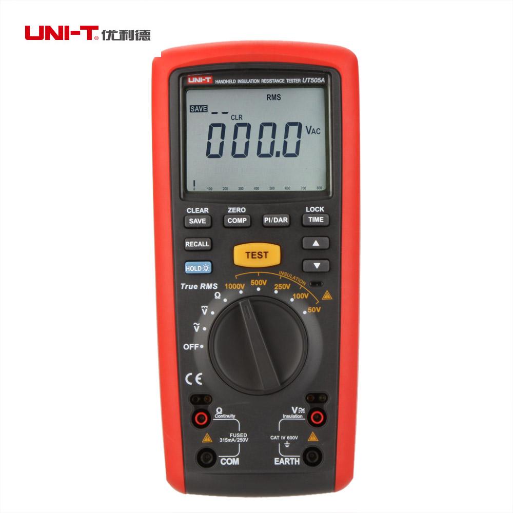 UNI T UT505A 1000V Handheld esr meter True RMS Megger Insulation Resistance Tester Multimeter Ohm Voltmeter diagnostic tool