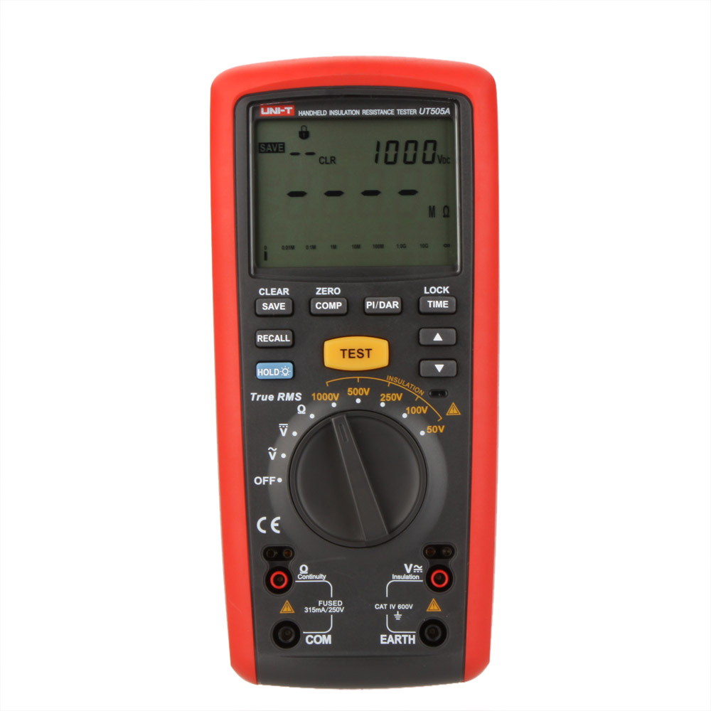 UNI T UT505A 1000V Handheld esr meter True RMS Megger Insulation Resistance Tester Multimeter Ohm Voltmeter diagnostic tool