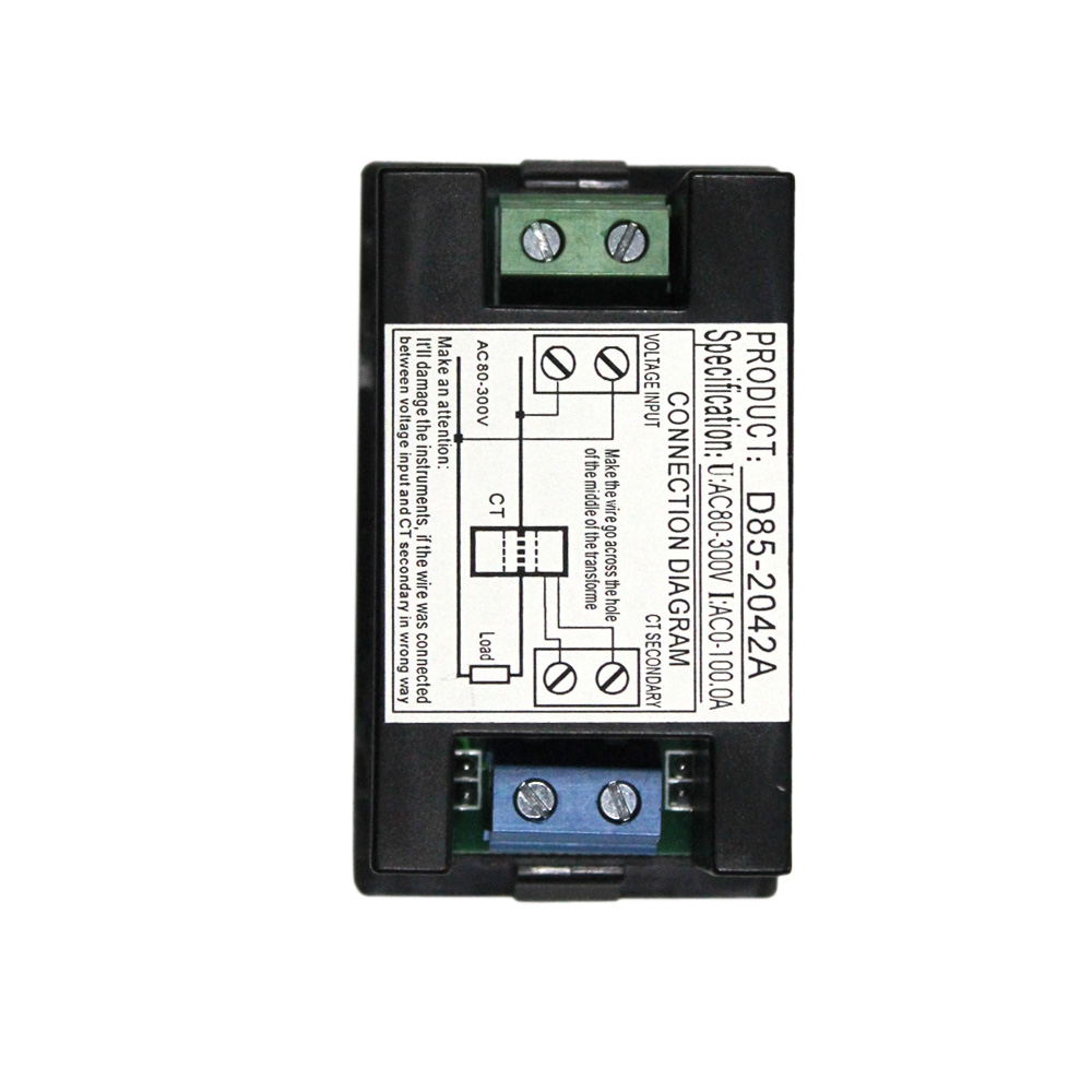 Digital LCD Voltage Meter Voltmetro Mini Voltmeter Ammeter Current Transformer AC80 300V Dual Display Electric Diagnostic tool