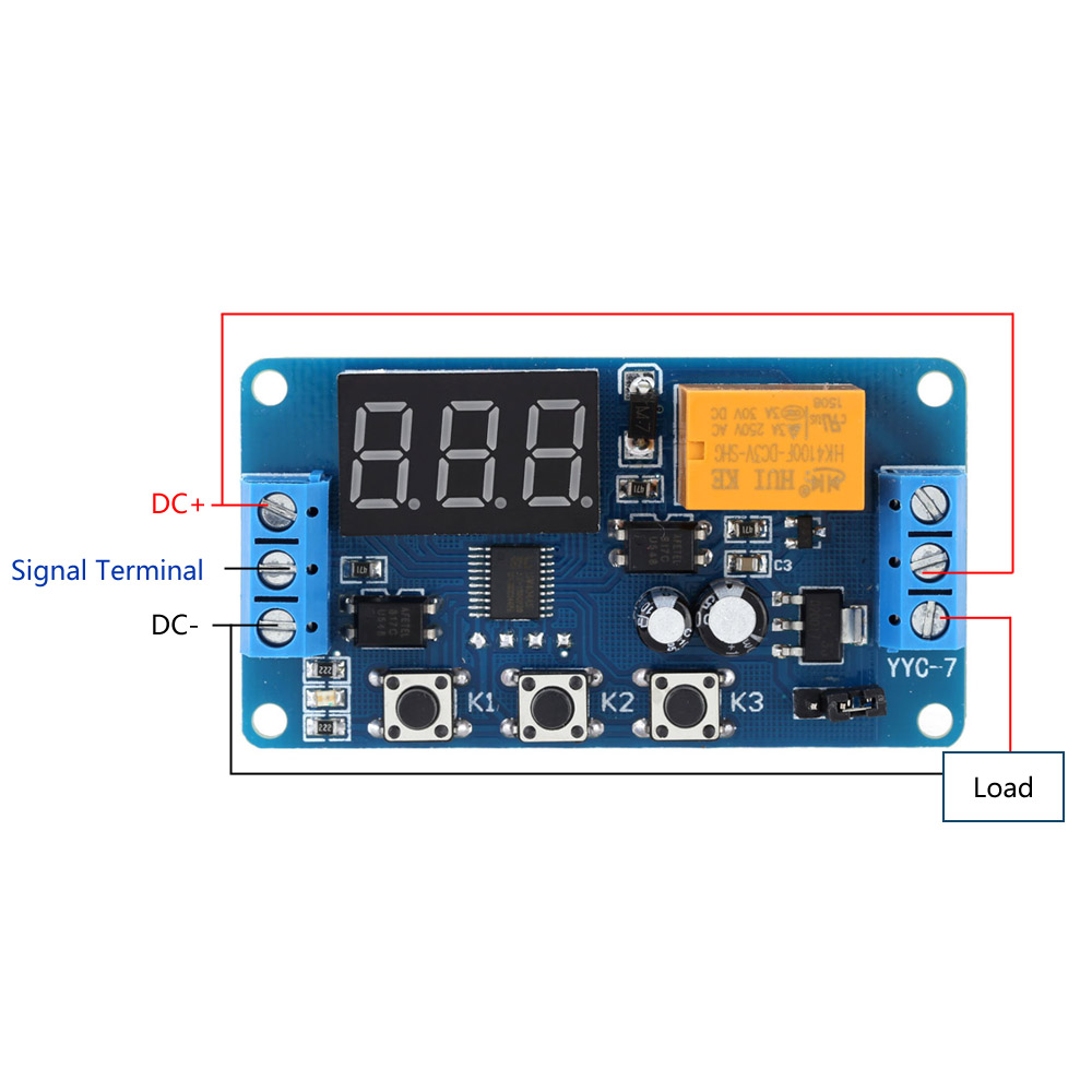 LED Display Timer Module Automation Digital Delay Timer Control Relay Switch Module rele 3V 3.7V 4.5V 5V 6V