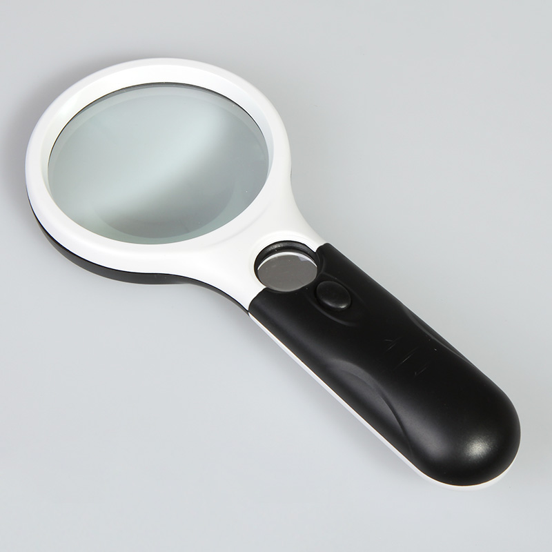 3X 45X 2 LED Light lupa Handheld Illuminated Magnifier Magnifying glass with light Jewelry Loupe magnifying loupe glasses