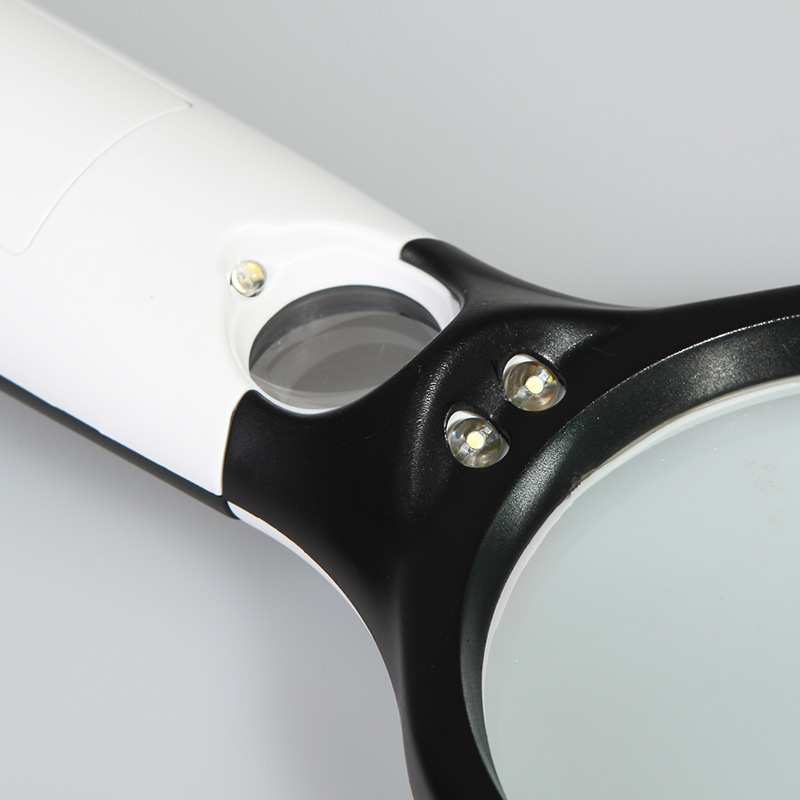 3X 45X 2 LED Light lupa Handheld Illuminated Magnifier Magnifying glass with light Jewelry Loupe magnifying loupe glasses
