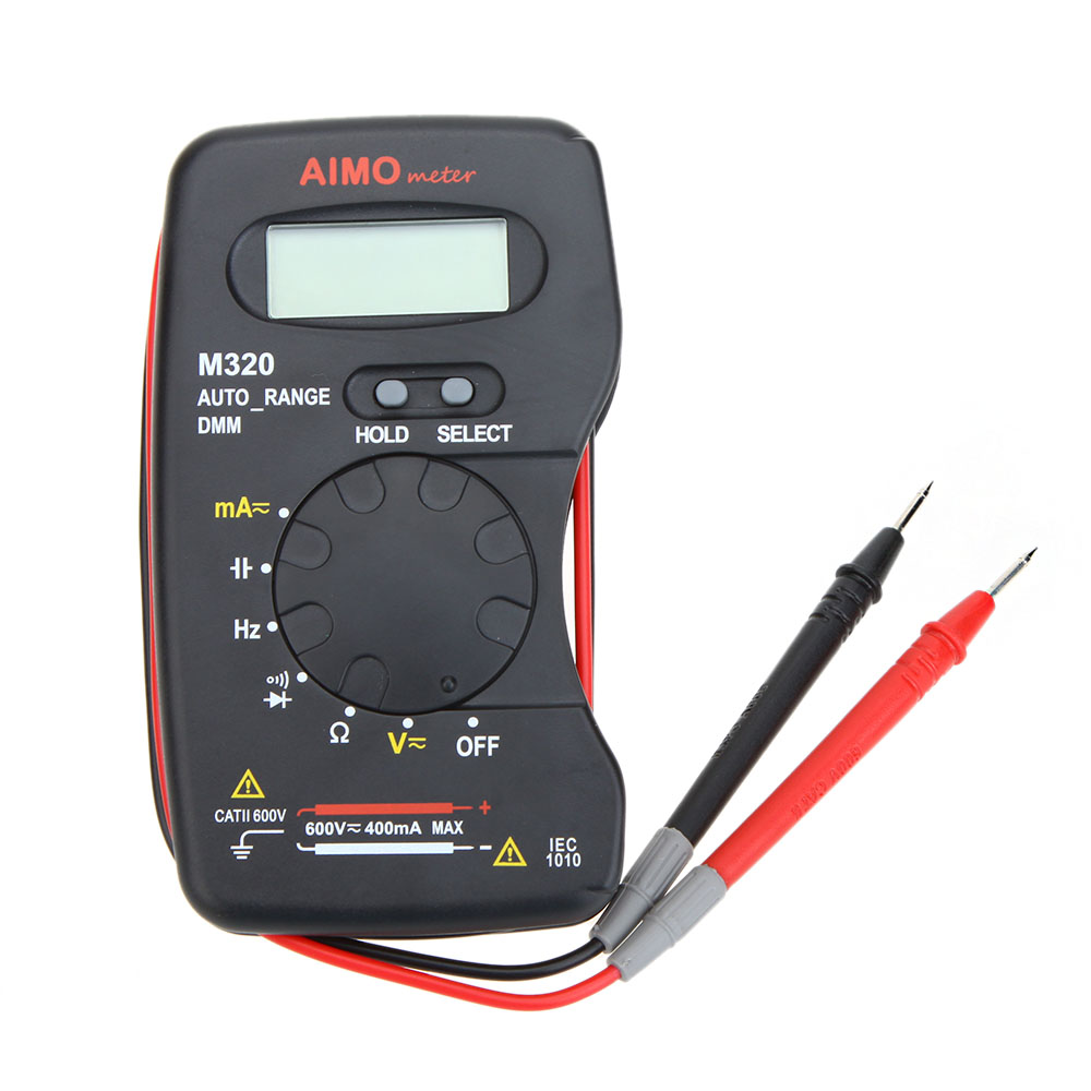 AIMO M320 Pocket size LCD Digital Multimeter DMM Frequency Capacitance current Resistance diode Measurer Data Hold Auto Range