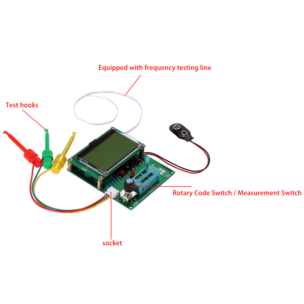 New Multi purpose LCD Transistor Tester Diode ESR MOS PNP NPN L C R Tester Frequency Meter Square Wave Generator Diagnostic tool