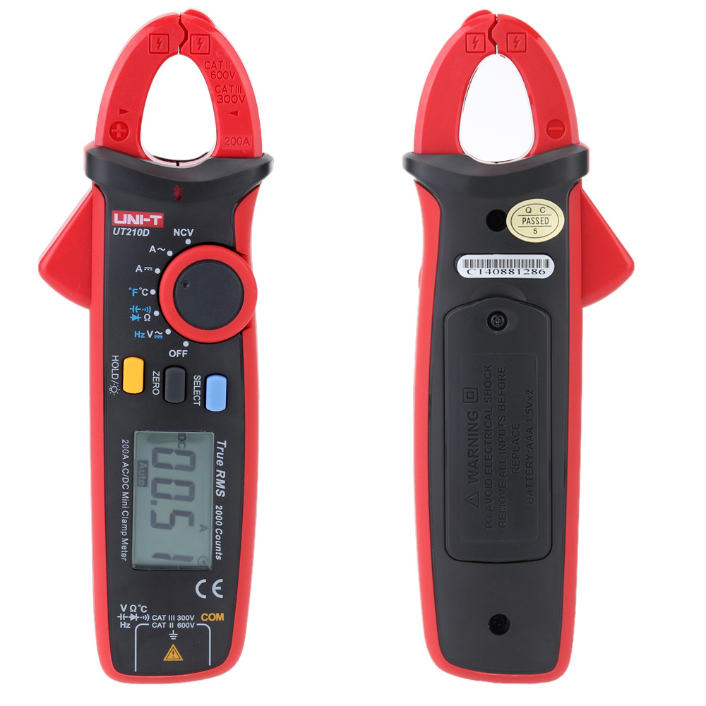 UNI T Digital Clamp Meter AC DC Current tongs Voltage Resistance Capacitance diagnostic tool Multimeter Temperature Measurement