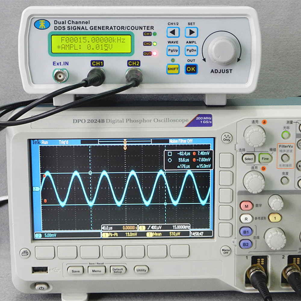 200MSa s 6MHz Digital DDS Function Signal Generator Arbitrary Waveform Dual CH Frequency Generator 0 80KHzPower Signal Bandwidth