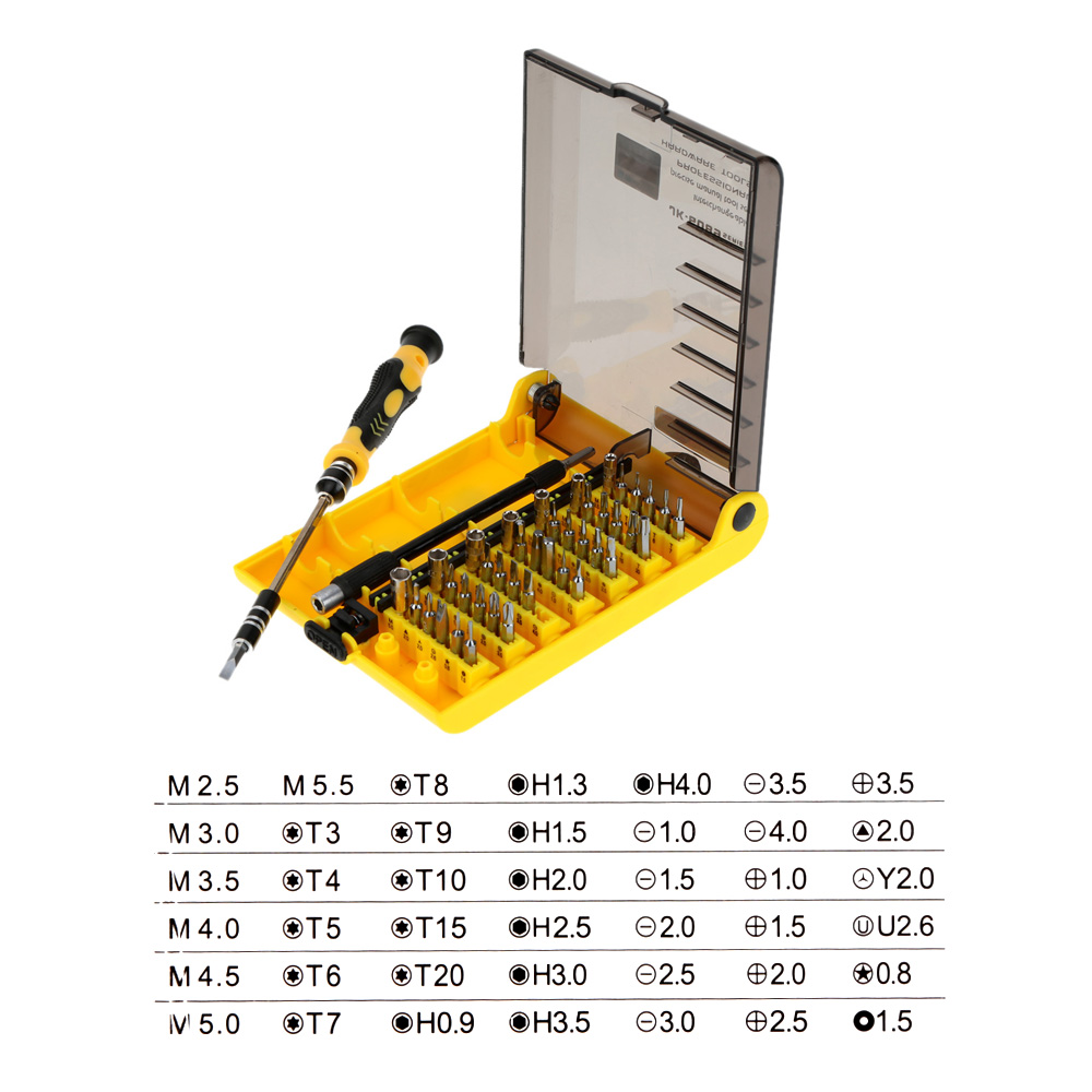 45 in 1 Screwdriver Set Hand multi Tools Kit Hardware Screw Driver Set Interchangeable Manual Tool for Mobile Phone Hard Drive