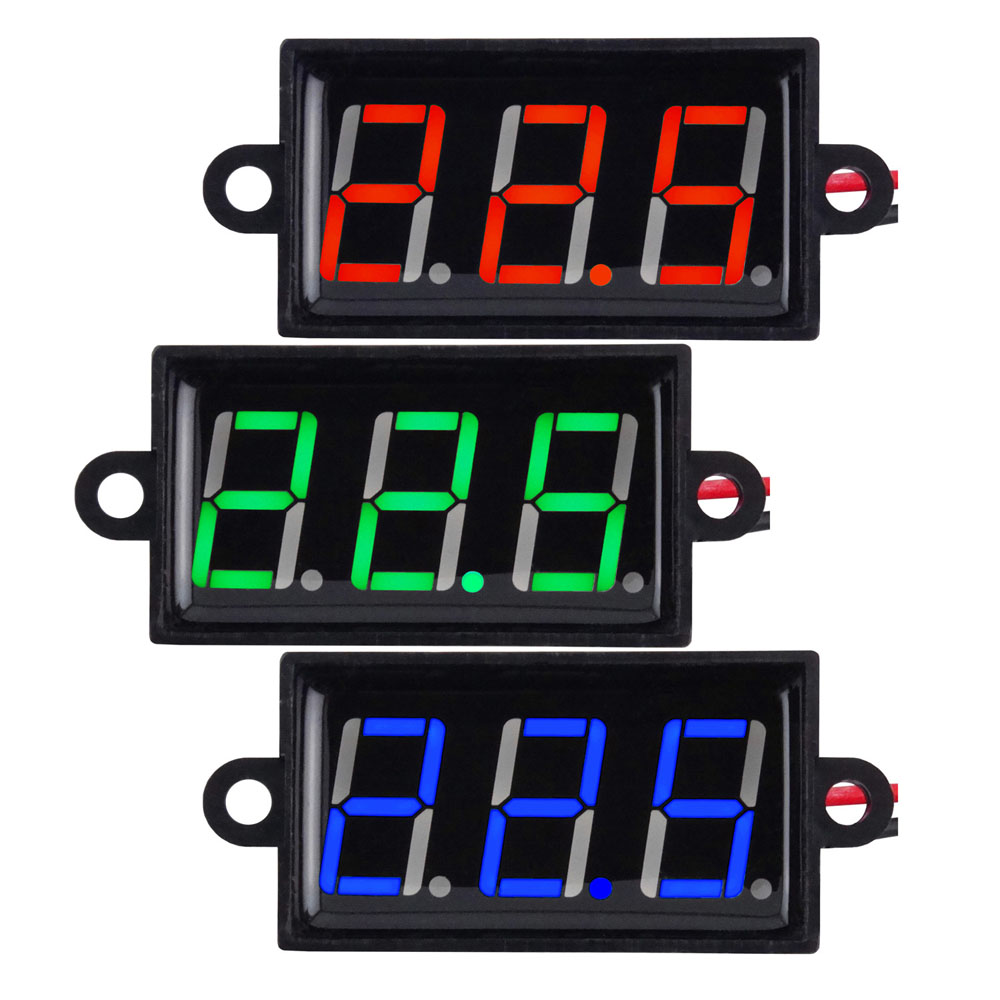 4 80V Mini Water proof Voltmeter 3 Digital High accuracy LED Screen Voltage Tester Meter Diagnostic tool