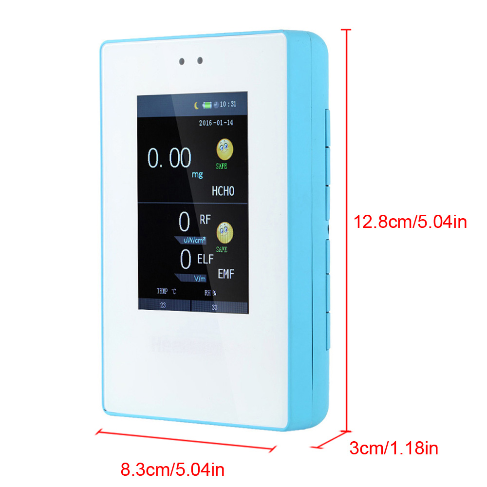 Multi founctional Formaldehyde Detector Electromagnetic Radiation Detection Meter Temperature Humidity Measurement PC Connecting