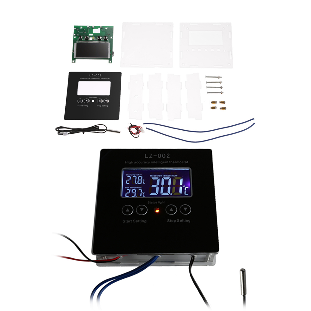 Digital Thermostat Digital Temperature Controller DC12V High accuracy Intelligent DIY Kit 50C~110C Heating Cooling Control