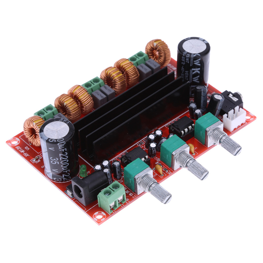 Upgrade 2.1 Channel Digital Power Amplifier Board Sound Quality Subwoofer Power Amplifier Board TPA3116D2 DC12V 24V 50Wx2+100W