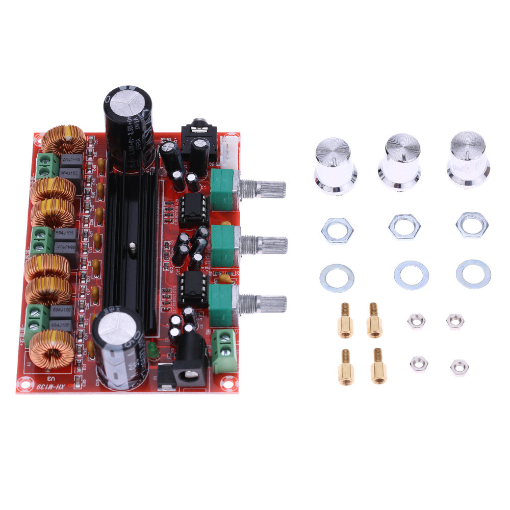 Upgrade 2.1 Channel Digital Power Amplifier Board Sound Quality Subwoofer Power Amplifier Board TPA3116D2 DC12V 24V 50Wx2+100W