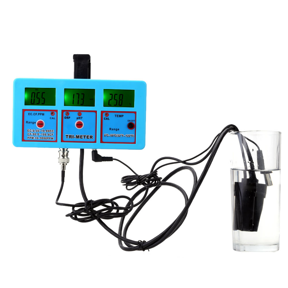 Digital 6 in 1Water Quality Monitor Multi function Water Testing Meter Awesome Water Quality Monitor PH ORP Temperature TDS