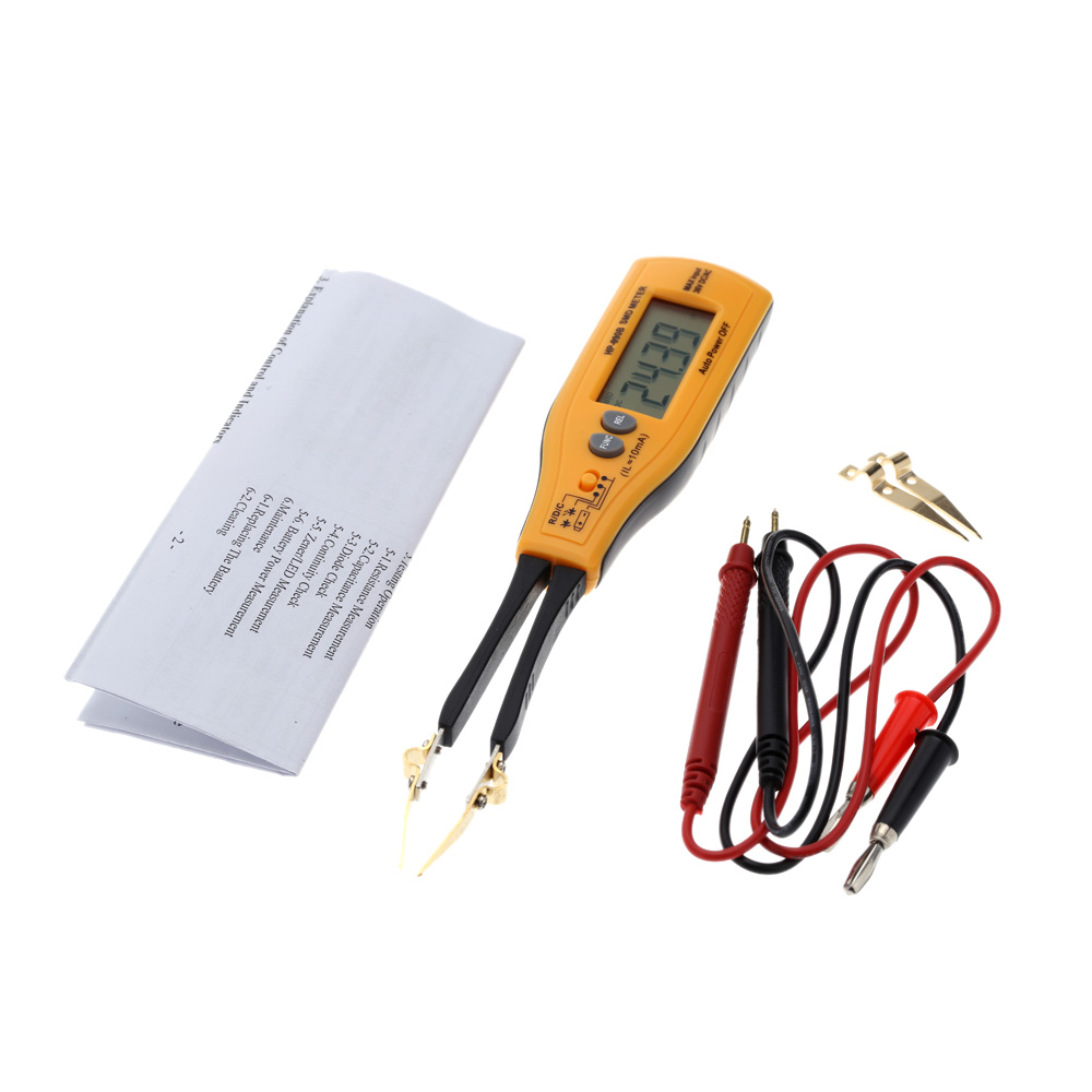 Smart SMD Tester with Relative Mode Handheld Tweezers Resistor Capacitor Diode detector Continuity Intelligent Testing Clips