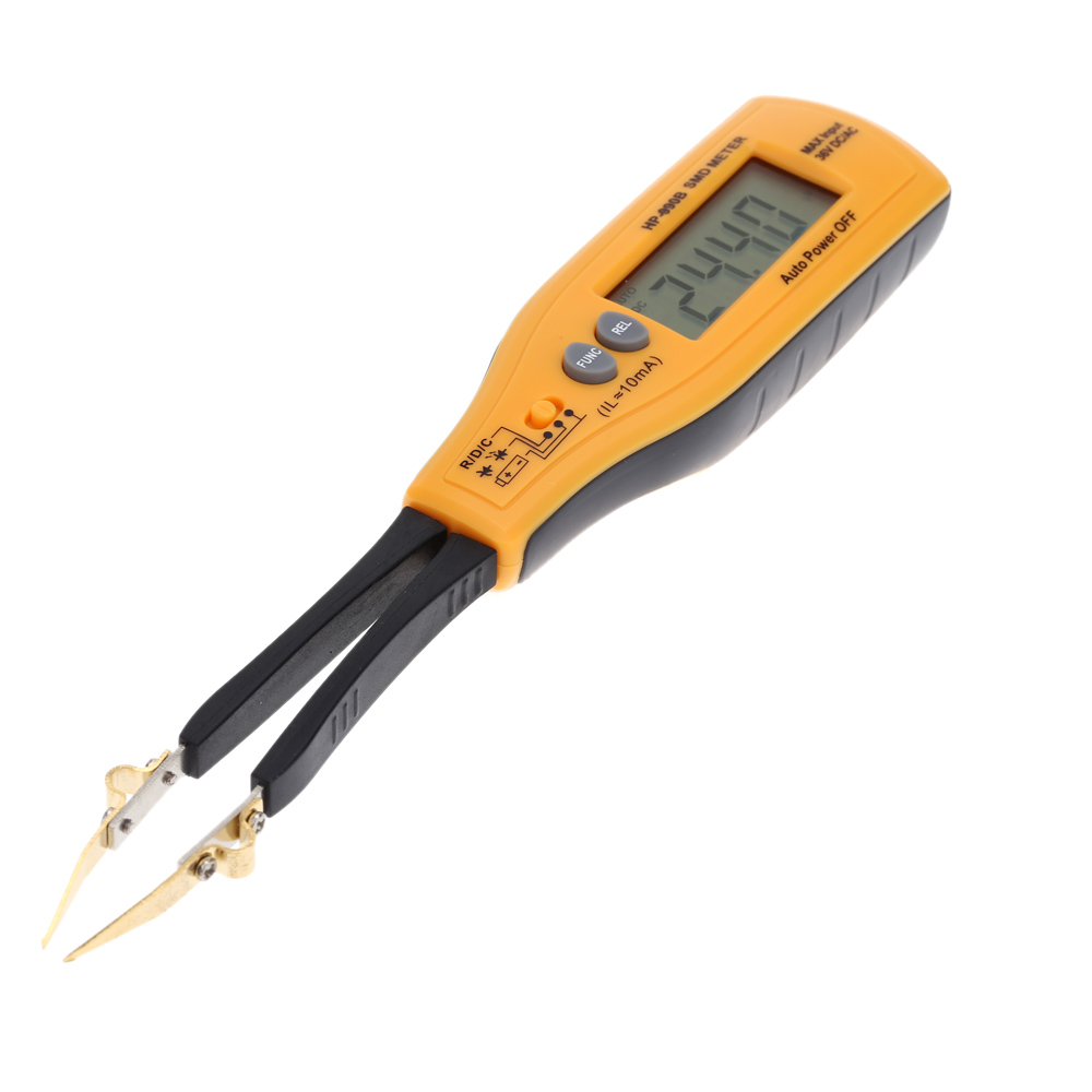 Smart SMD Tester with Relative Mode Handheld Tweezers Resistor Capacitor Diode detector Continuity Intelligent Testing Clips