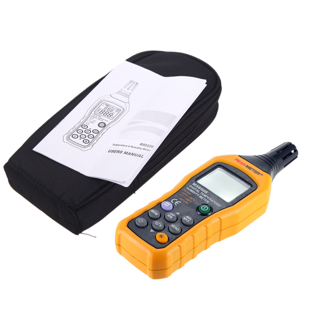 PEAKMETER MS6508 Digital thermometer hygrometer fine Temperature Humidity Meter weather station diagnostic tool Hygrothermograph