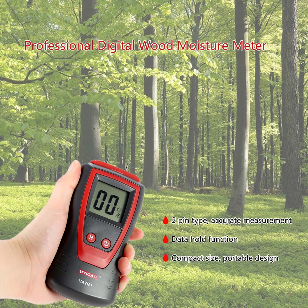 Professional Handheld Digital Wood Moisture Meter Mini LCD Wood Lumber Moisture Tester Humidity Meter Detector with 2 Pin Probe