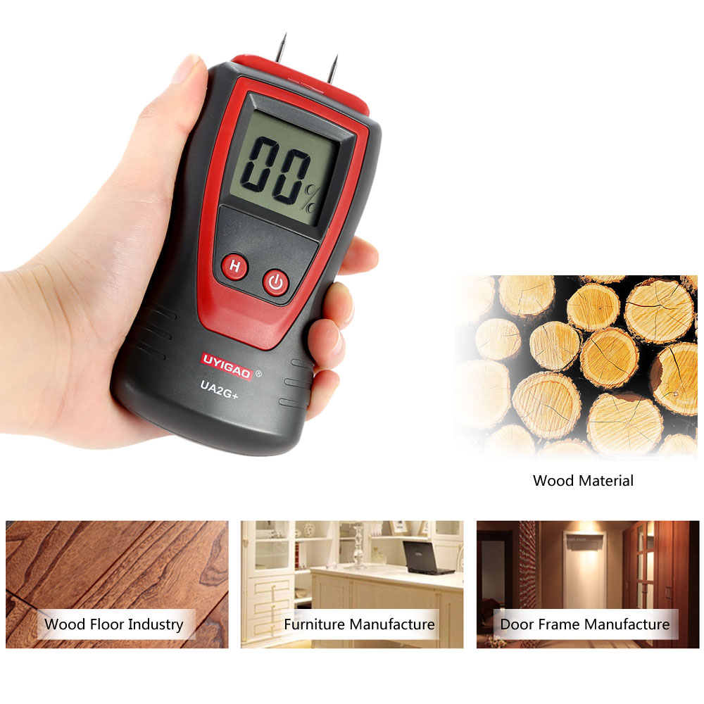 thumbnail image 2 of MD-2G Digital Wood Moisture Meter - Portable Pin-Type Tester For Wood, Paper & Bamboo With LCD Display 2 of 14