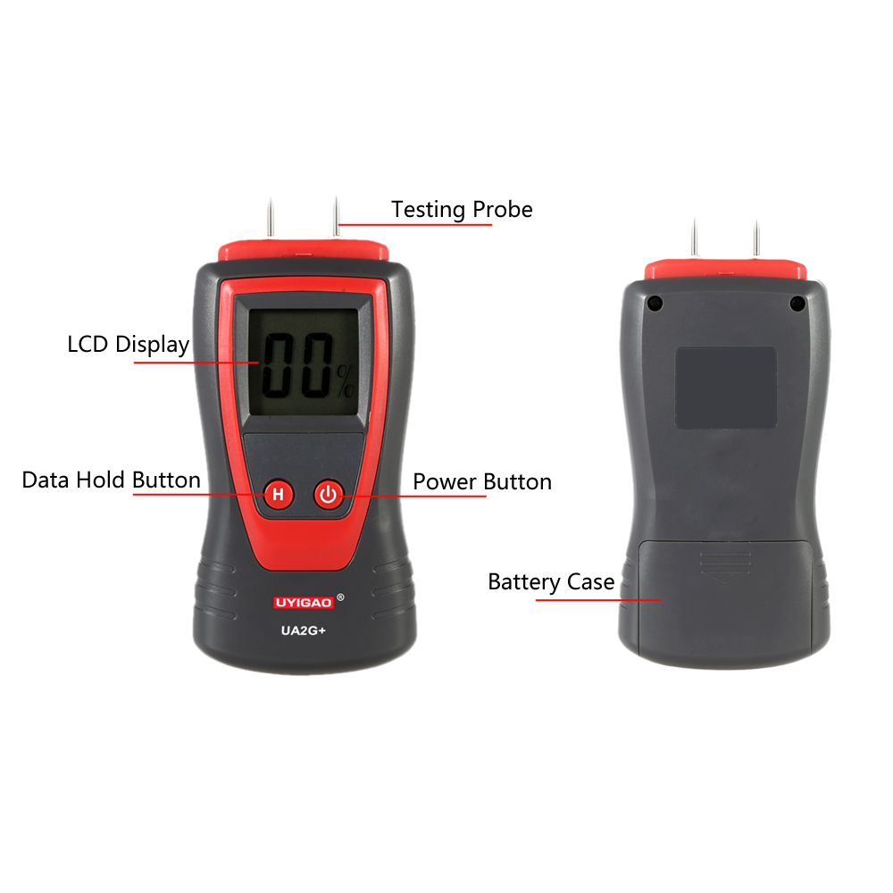 Professional Handheld Digital Wood Moisture Meter Mini LCD Wood Lumber Moisture Tester Humidity Meter Detector with 2 Pin Probe