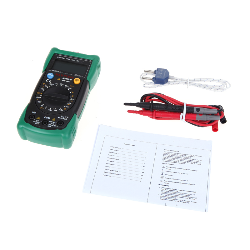 Digital Multimeter AC DC voltage DC current resistance diode check continuity test temperature test multimetro diagnostic tool