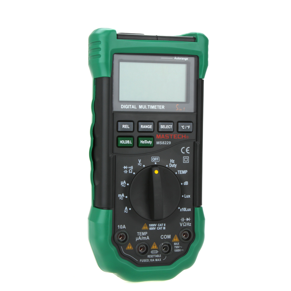 Digital Multimeter Sound Level Light Meter Ambient Temperature Humidity Tester for Voltage Current Resistance Capacitance Diode