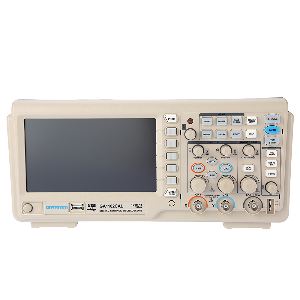 Professional Digital Storage Oscilloscope 2CH 100MHz osciloscopio 1GSa s 7 TFT Display diagnostic tool GRATTEN GA1102CAL