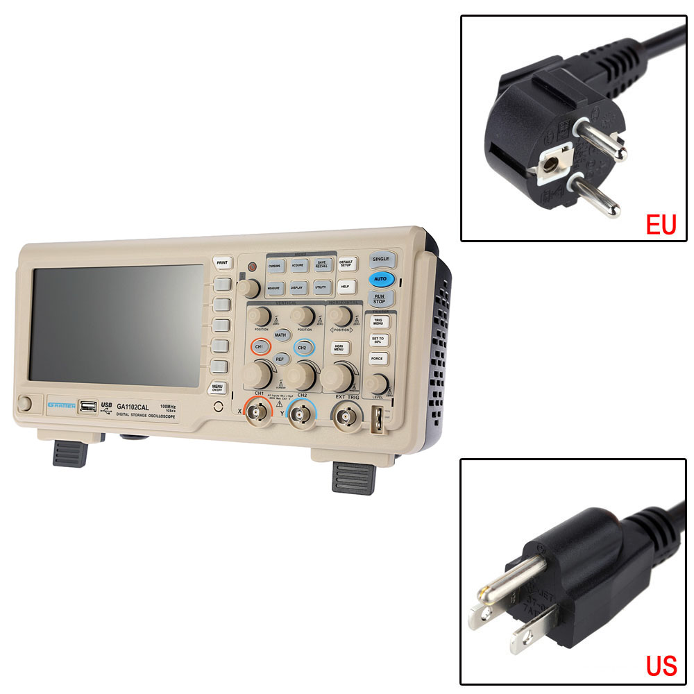 Professional Digital Storage Oscilloscope 2CH 100MHz osciloscopio 1GSa s 7 TFT Display diagnostic tool GRATTEN GA1102CAL