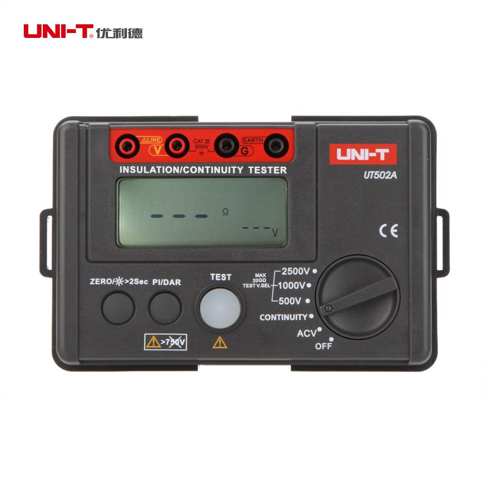 UNI T UT502A esr meter 2500V Insulation Resistance Tester Megohmmeter Voltmeter Continuity Tester megger diagnostic tool