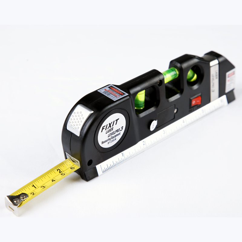 Multipurpose Level l Measure Aligner Laser Level Practical Horizon Vertical Measure Tape 8FT Horizon Diagnostic tool Laser Dumpy