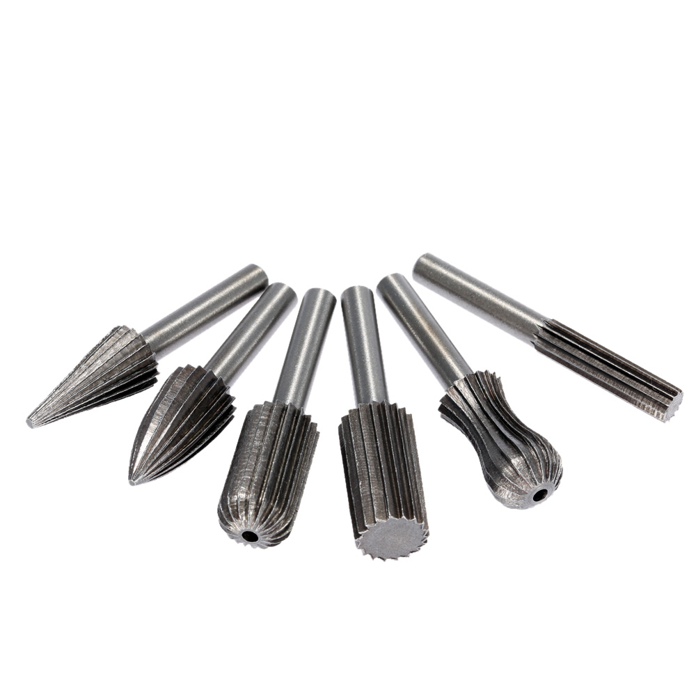 6pcsmini Rotary File Tools for electric drill herramientas Rotary File Cutter Engraving Grinding Bit for woodworking power Tools