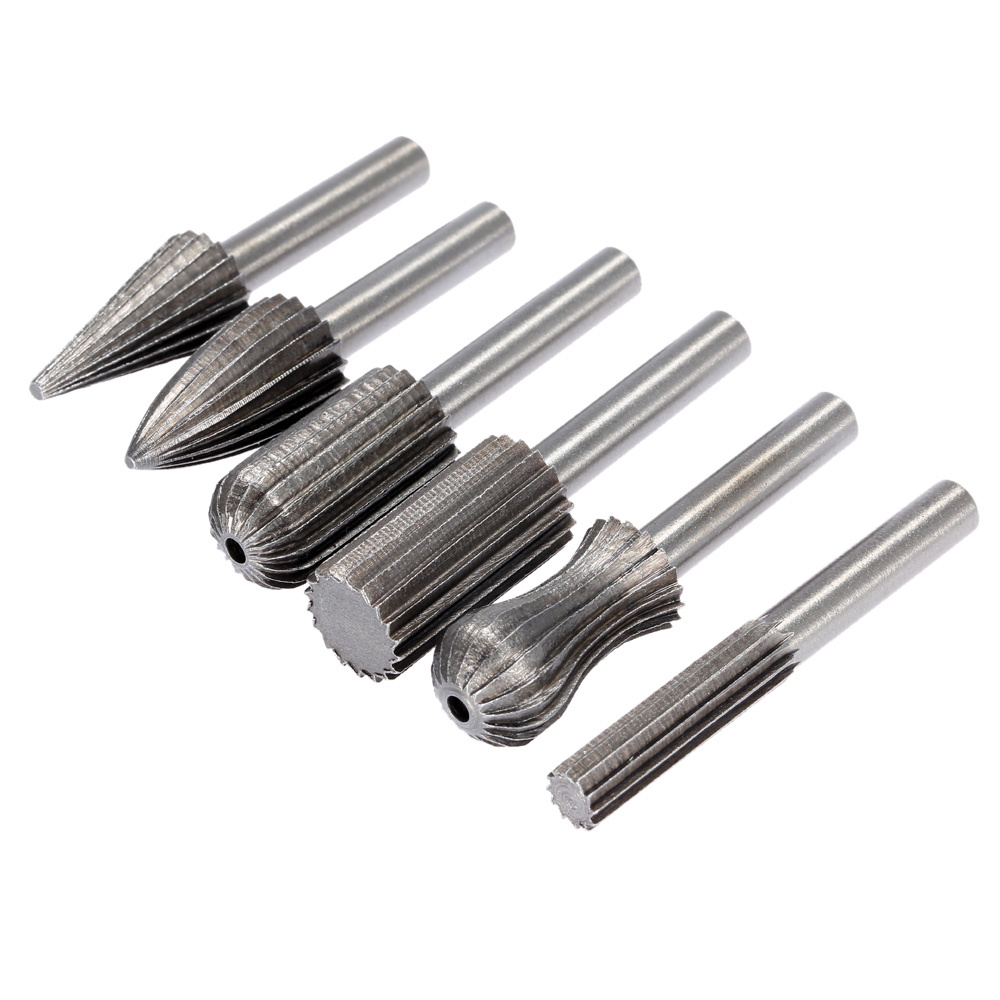 6pcsmini Rotary File Tools for electric drill herramientas Rotary File Cutter Engraving Grinding Bit for woodworking power Tools