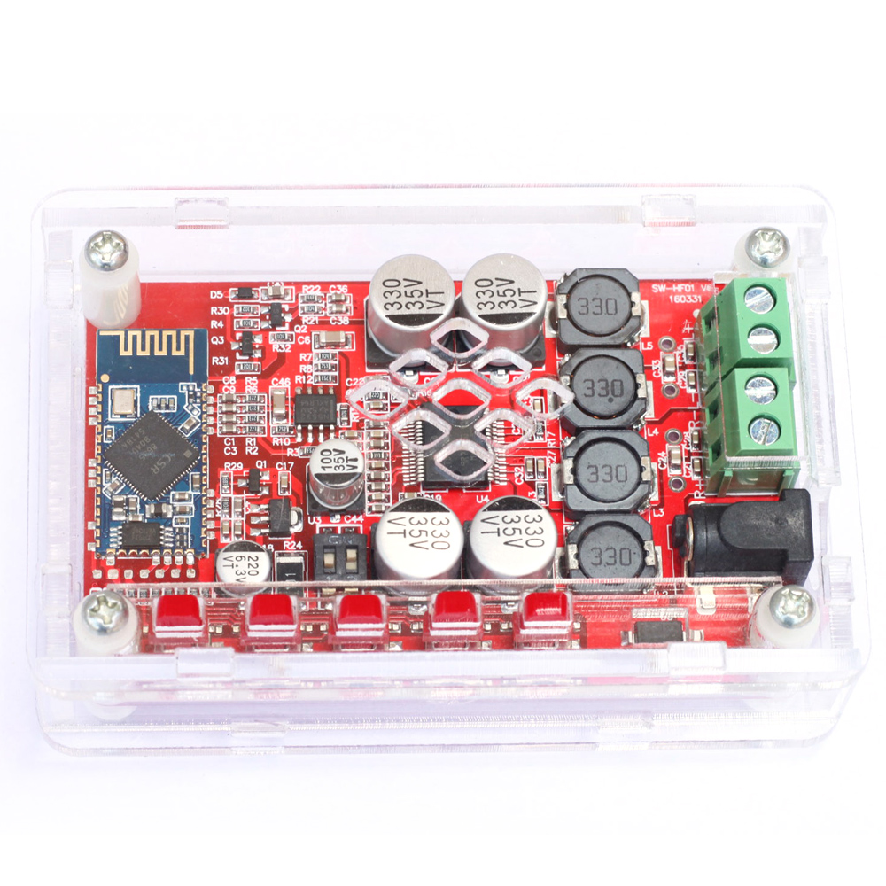 Acrylic DIY Case Cover Shell for TDA7492P 2x25W Wireless Bluetooth 4.0 Audio Receiver Amplifier Board Module