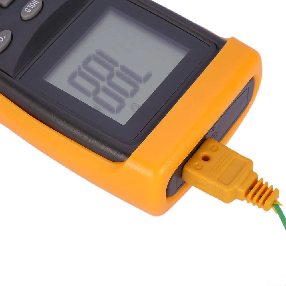 Nicety Handheld Digital Thermometer Single Channel Temperature Meter K Type Thermocouple Sensor Switchable Resolution 200~1370C