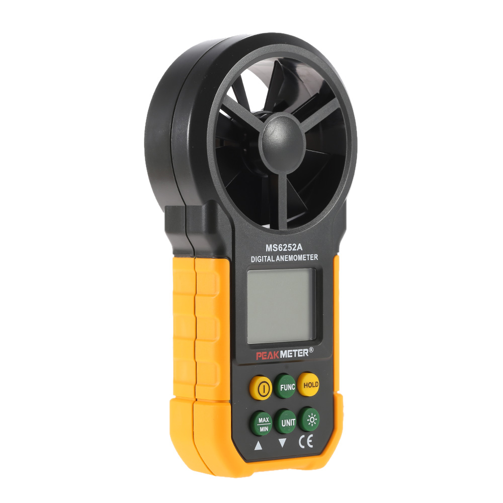 PEAKMETER Digital Multimeter Anemometer tachometer Air Volume measuring instrument with backlight multi unit switching functions