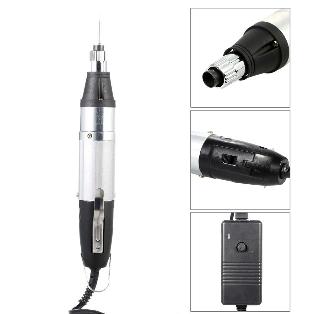 AC220V High Quality Screwdriver Kit DC Powered Electric Screwdriver with 10pcs Bits Stepless Speed Regulation Repair Tool