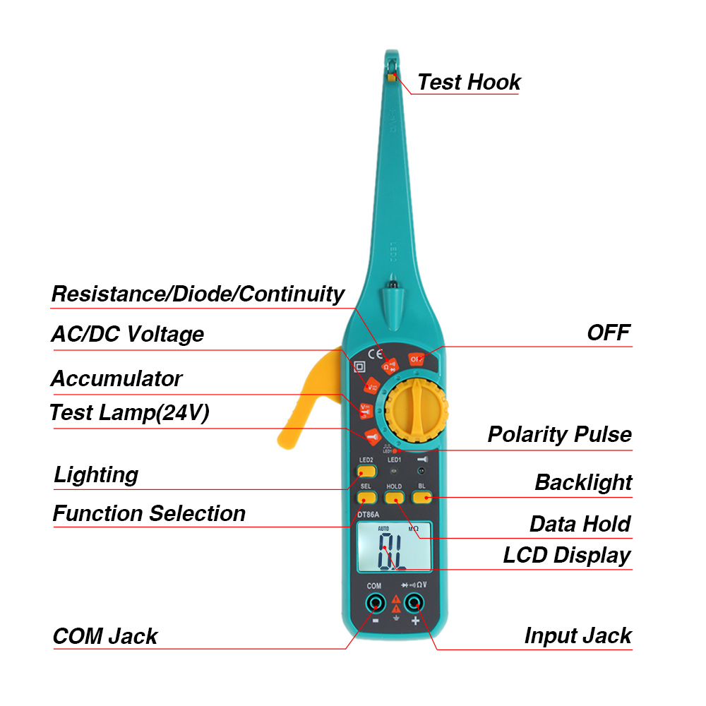 Digital Multimeter Car Repair Diagnostic Tool Useful car Circuit breaker tester Circuit Detecting Tester Lamp Testmultimetro