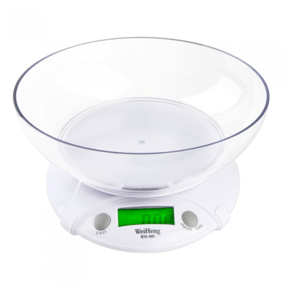 7KG x 1G Digital Kitchen Scale Practical Electronic Weighing Scales Parcel Food Weight Balance for Kitchen with Bowl LCD Display
