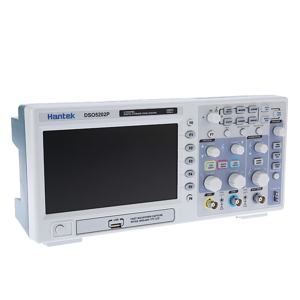 Hantek DSO5202P Professional Digital Storage Oscilloscope 2CH 200MHz 40K 1Gsa s Color TFT Display osciloscopio diagnostic tool