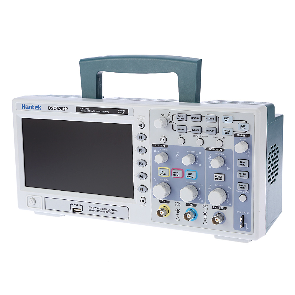 Hantek DSO5202P Professional Digital Storage Oscilloscope 2CH 200MHz 40K 1Gsa s Color TFT Display osciloscopio diagnostic tool