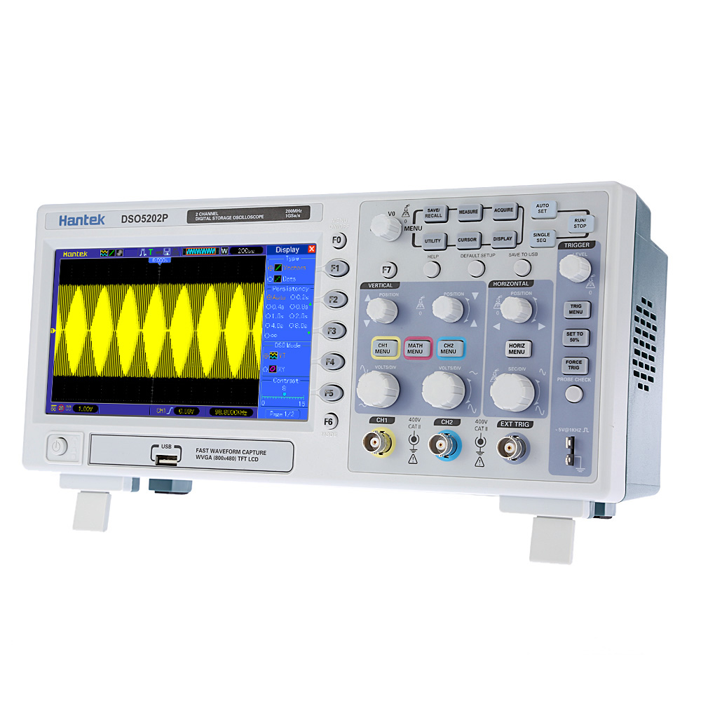 Hantek DSO5202P Professional Digital Storage Oscilloscope 2CH 200MHz 40K 1Gsa s Color TFT Display osciloscopio diagnostic tool