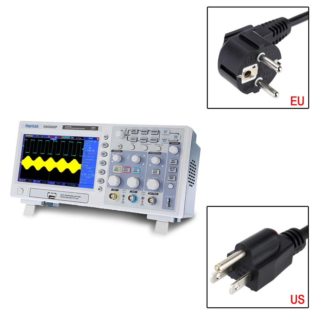 Hantek DSO5202P Professional Digital Storage Oscilloscope 2CH 200MHz 40K 1Gsa s Color TFT Display osciloscopio diagnostic tool