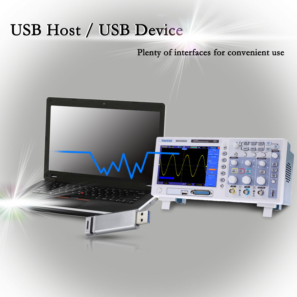 Hantek MSO5202D Mixed Signal 200MHz 2CH 1Gsa s 1M Digital Storage Oscilloscope 16CH Logic Analyzer diagnostic tool osciloscopio