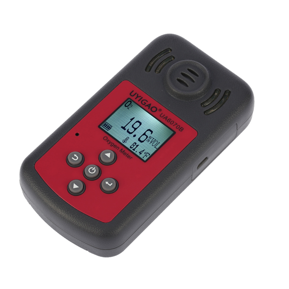 Portable O2 Gas Tester Monitor Automotive Oxygen Detector Mini Oxygen Meter Gas analyzer with LCD Display Sound and Light Alarm